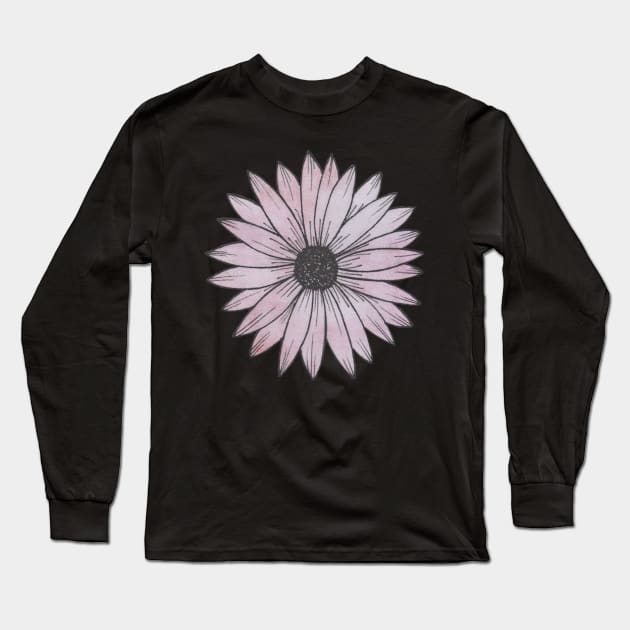 Linework flower purple Long Sleeve T-Shirt by GinaaArts